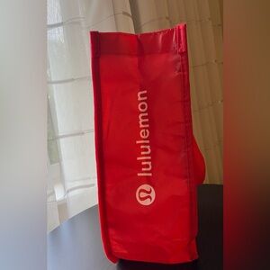 LULULEMON Reusable Lunch/Tote/Gym/Shopping Bag Small Red Snap Closure
